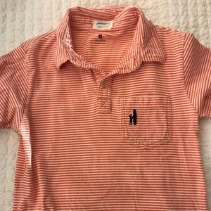 Johnny O orange/white stripe boys polo size 6